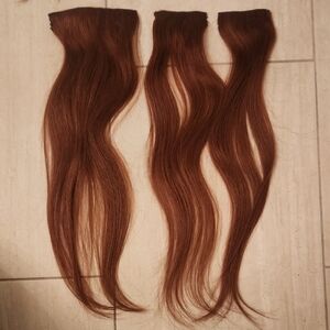 Luxurious Red Real Hair Extensions